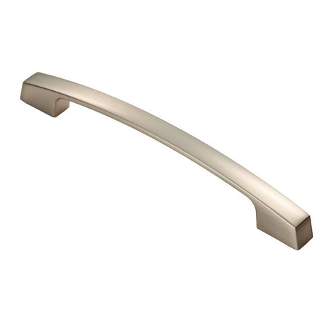 This is an image of a FTD - Bridge Handle 160mm - Satin Nickel that is availble to order from T.H Wiggans Architectural Ironmongery in Kendal in Kendal.