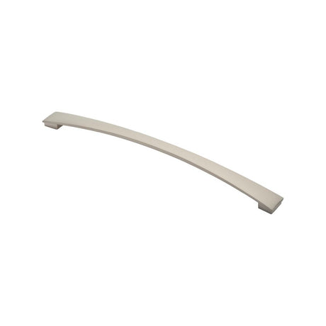 This is an image of a FTD - Valetta Bow Handle 320mm - Satin Nickel that is availble to order from T.H Wiggans Architectural Ironmongery in Kendal in Kendal.