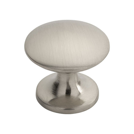 This is an image of a FTD - Silhouette Knob 30mm - Satin Nickel that is availble to order from T.H Wiggans Architectural Ironmongery in Kendal in Kendal.