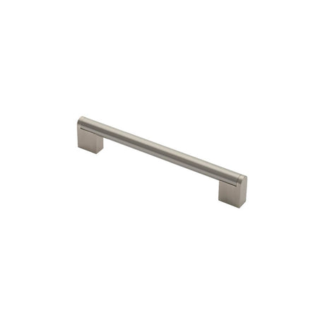 This is an image of a FTD - Bar Handle 160mm - Satin Nickel/Stainless Steel that is availble to order from T.H Wiggans Architectural Ironmongery in Kendal in Kendal.
