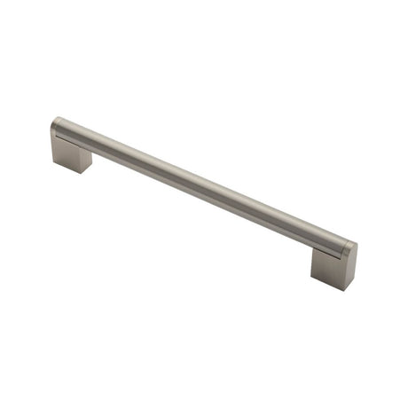 This is an image of a FTD - Bar Handle 192mm - Satin Nickel/Stainless Steel that is availble to order from T.H Wiggans Architectural Ironmongery in Kendal in Kendal.