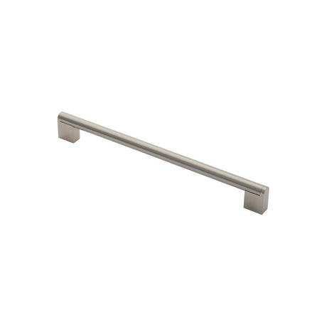 This is an image of a FTD - Bar Handle 256mm - Satin Nickel/Stainless Steel that is availble to order from T.H Wiggans Architectural Ironmongery in Kendal in Kendal.
