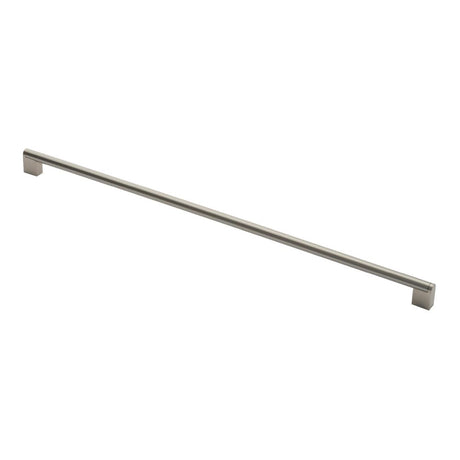 This is an image of a FTD - Bar Handle 608mm - Satin Nickel/Stainless Steel that is availble to order from T.H Wiggans Architectural Ironmongery in Kendal in Kendal.