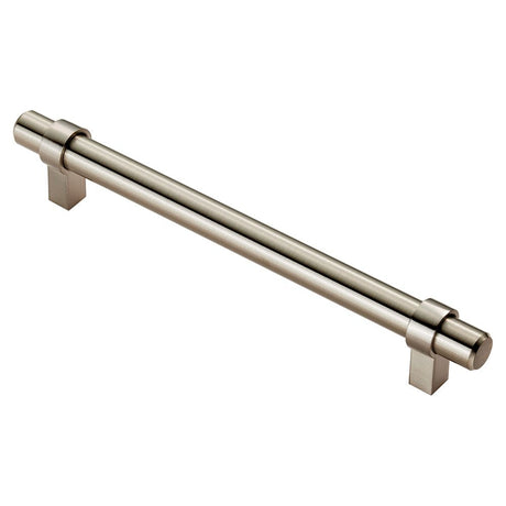 This is an image of a FTD - Rail Handle 160mm - Satin Nickel that is availble to order from T.H Wiggans Architectural Ironmongery in Kendal in Kendal.