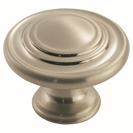 This is an image of a FTD - Traditional Pattern Knob 34mm - Satin Nickel that is availble to order from T.H Wiggans Architectural Ironmongery in Kendal in Kendal.