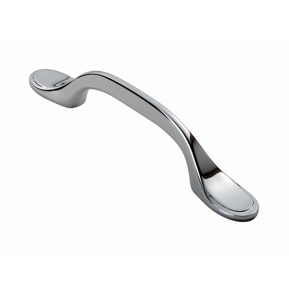 This is an image of a FTD - Shaker Style Handle 76mm - Polished Chrome that is availble to order from T.H Wiggans Architectural Ironmongery in Kendal in Kendal.