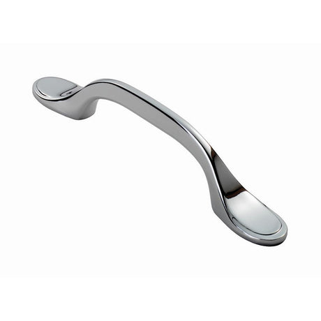 This is an image of a FTD - Shaker Style Handle 76mm - Polished Chrome that is availble to order from T.H Wiggans Architectural Ironmongery in Kendal in Kendal.