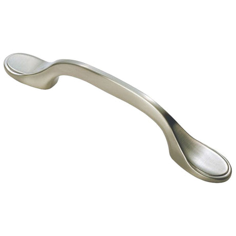 This is an image of a FTD - Shaker Style Handle 76mm - Satin Nickel that is availble to order from T.H Wiggans Architectural Ironmongery in Kendal in Kendal.