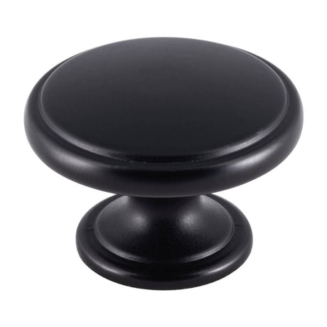 This is an image of a FTD - Oxford Knob 38mm - Matt Black that is availble to order from T.H Wiggans Architectural Ironmongery in Kendal in Kendal.