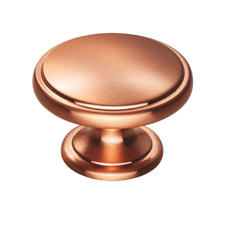 This is an image of a FTD - Oxford Knob 38mm - Satin Copper that is availble to order from T.H Wiggans Architectural Ironmongery in Kendal in Kendal.