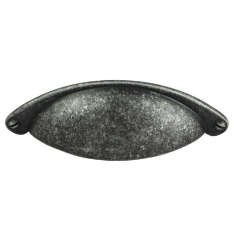 This is an image of a FTD - Cup Pattern Handle 64mm - Pewter that is availble to order from T.H Wiggans Architectural Ironmongery in Kendal in Kendal.