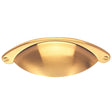 This is an image of a FTD - Cup Pattern Handle 64mm - Satin Brass that is availble to order from T.H Wiggans Architectural Ironmongery in Kendal in Kendal.