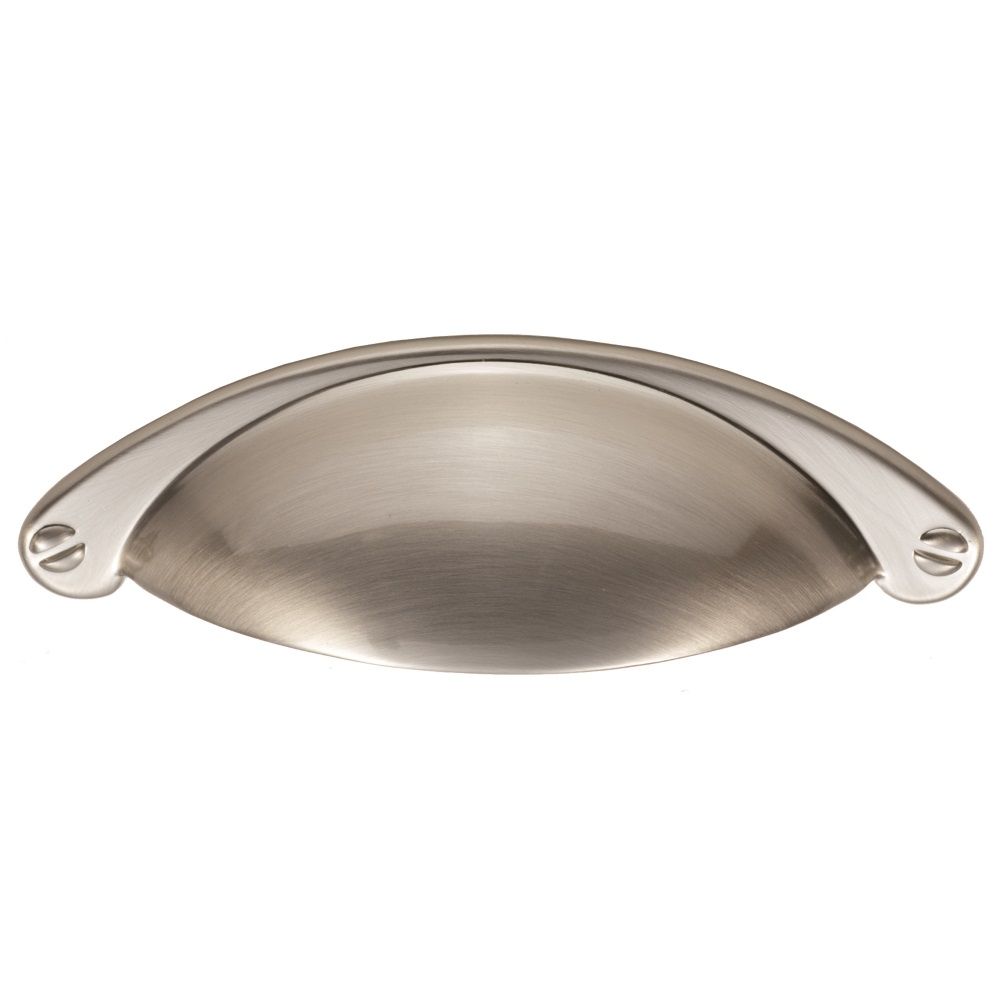 This is an image of a FTD - Cup Pattern Handle 64mm - Satin Nickel that is availble to order from T.H Wiggans Architectural Ironmongery in Kendal in Kendal.