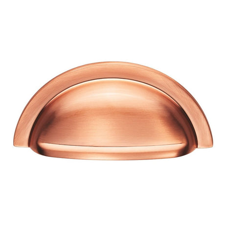 This is an image of a FTD - Oxford Cup Pull 76mm - Satin Copper that is availble to order from T.H Wiggans Architectural Ironmongery in Kendal in Kendal.