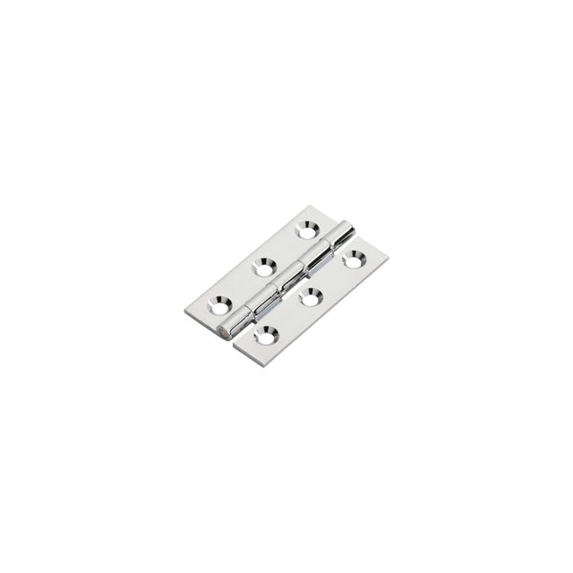 This is an image of a FTD - 50 x 28mm Cabinet Hinge - Polished Chrome that is availble to order from T.H Wiggans Architectural Ironmongery in in Kendal.