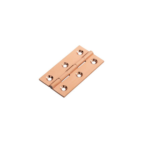 This is an image of a FTD - 64 x 35mm Cabinet Hinge - Satin Copper that is availble to order from T.H Wiggans Architectural Ironmongery in in Kendal.