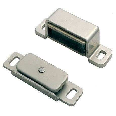 This is an image of a FTD - Superior Steel Magnetic Catch - Nickel Plate that is availble to order from T.H Wiggans Architectural Ironmongery in Kendal in Kendal.