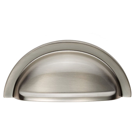 This is an image of a FTD - Oxford Cup Pull 76mm - Satin Nickel that is availble to order from T.H Wiggans Architectural Ironmongery in Kendal in Kendal.