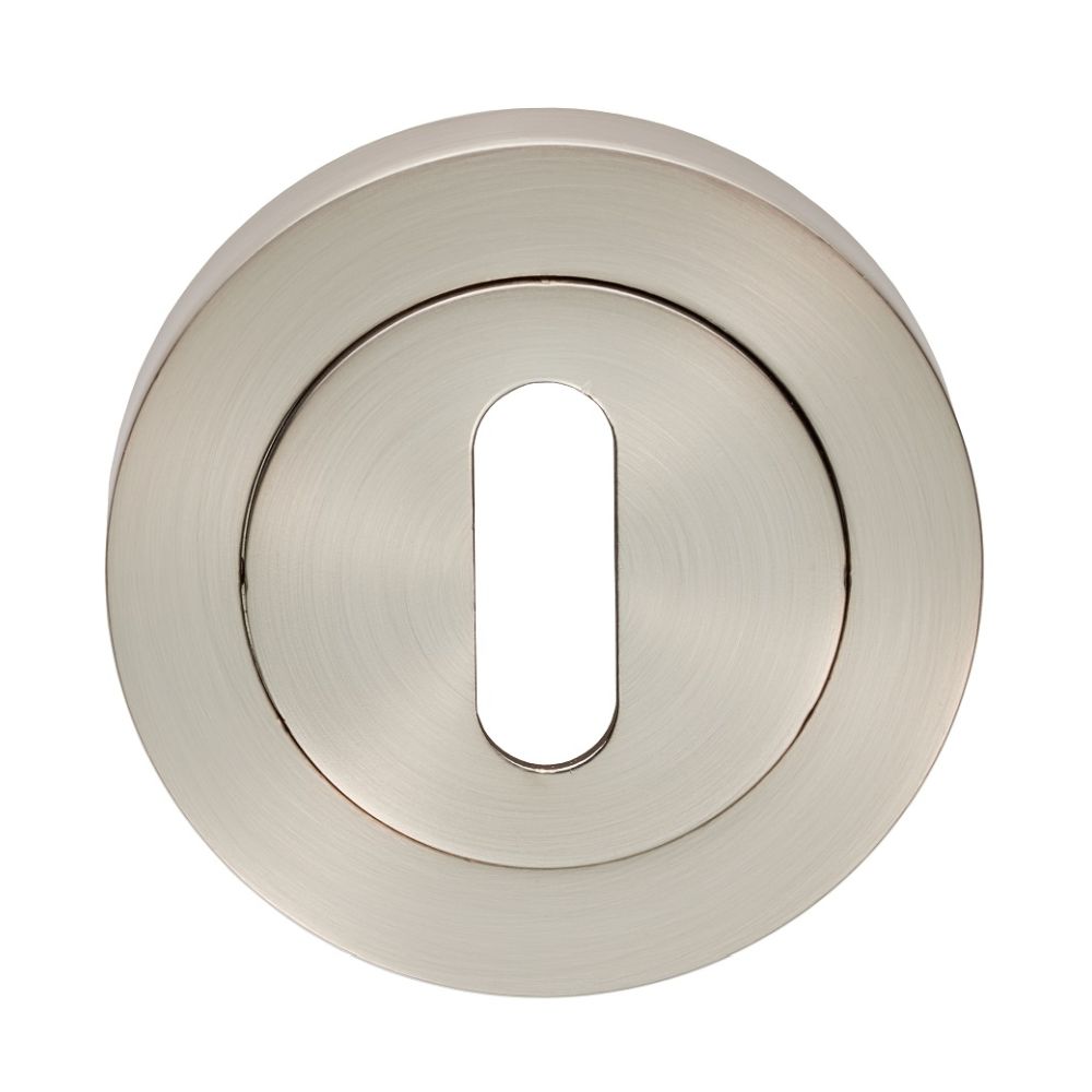 This is an image of Carlisle Brass - Standard Profile Escutcheon - Satin Nickel available to order from T.H Wiggans Architectural Ironmongery in Kendal, quick delivery and discounted prices.