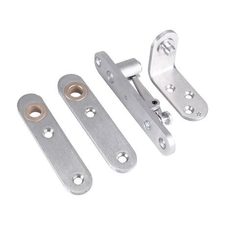 This is an image of a Eurospec - Enduromax Standard Thrust Bearing Pivot Set - Satin Stainless Steel that is availble to order from T.H Wiggans Architectural Ironmongery in in Kendal.