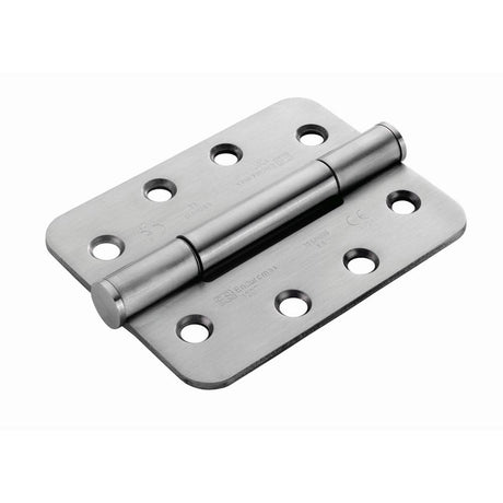 This is an image of a Eurospec - Grade 14 Concealed Bearing Triple Knuckle Hinge Radius - Satin Stainl that is availble to order from T.H Wiggans Architectural Ironmongery in in Kendal.