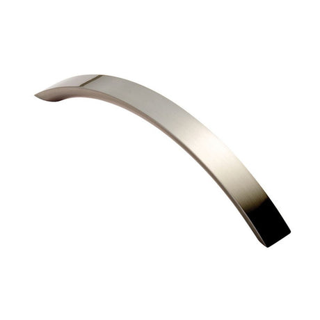 This is an image of a FTD - Curved Convex Grip Handle - Satin Nickel that is availble to order from T.H Wiggans Architectural Ironmongery in Kendal in Kendal.