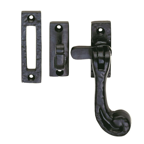 This is an image of a Ludlow - Casement Fastener - Black Antique that is availble to order from T.H Wiggans Architectural Ironmongery in Kendal in Kendal.