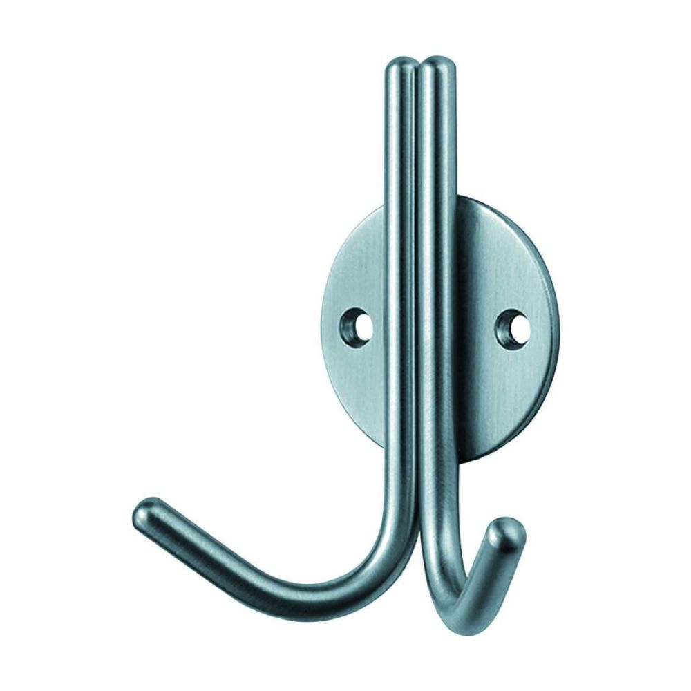 This is an image of a Eurospec - Coat Hook - Satin Stainless Steel that is availble to order from T.H Wiggans Architectural Ironmongery in Kendal in Kendal.
