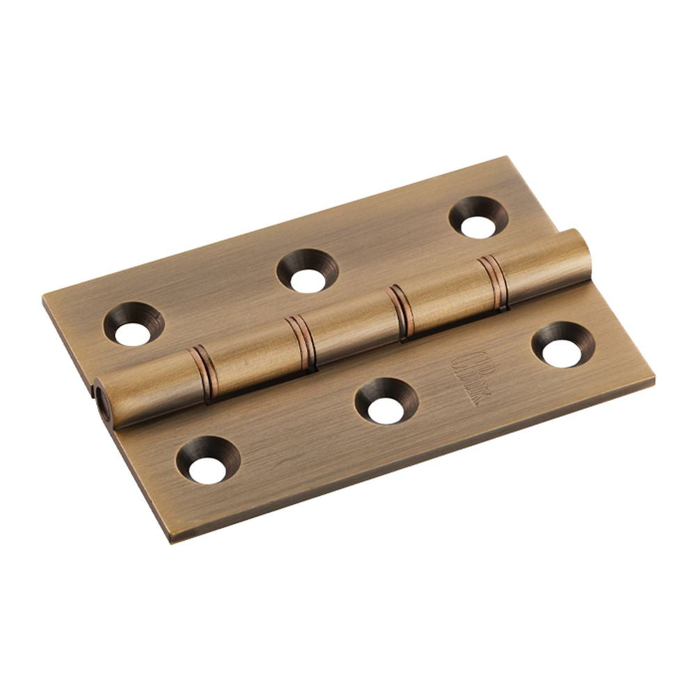 This is an image of a Carlisle Brass - 76 x 50mm Double Phos. Bronze Washer Hinge - Antique Brass that is availble to order from T.H Wiggans Architectural Ironmongery in in Kendal.