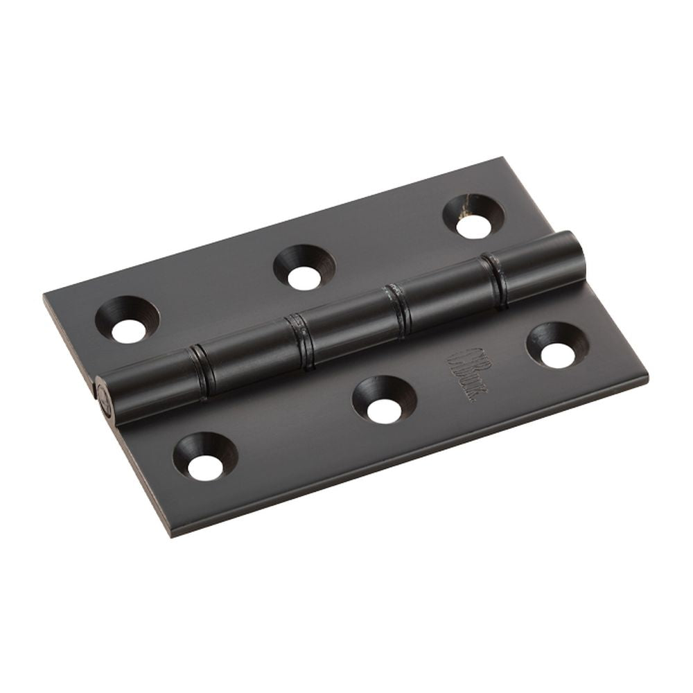 This is an image of a Carlisle Brass - 76 x 50mm Double Phos. Bronze Washer Hinge - Matt Black that is availble to order from T.H Wiggans Architectural Ironmongery in in Kendal.