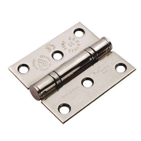 This is an image of a Eurospec - Enduro Grade 11 Ball Bearing Hinge - Bright Stainless Steel that is availble to order from T.H Wiggans Architectural Ironmongery in in Kendal.