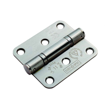 This is an image of a Eurospec - Enduro Grade 11 Ball Bearing Hinge Radius - Satin Stainless Steel that is availble to order from T.H Wiggans Architectural Ironmongery in in Kendal.