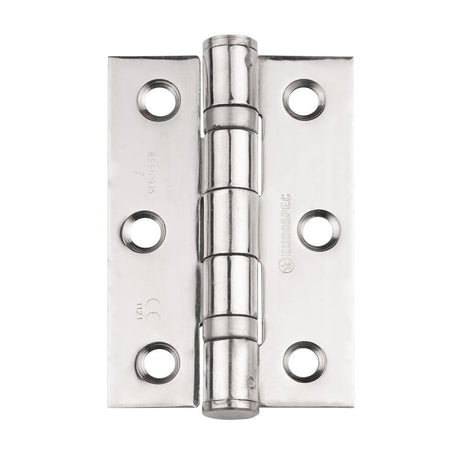 This is an image of a Eurospec - Grade 7 Ball Bearing Hinge - Bright Stainless Steel that is availble to order from T.H Wiggans Architectural Ironmongery in in Kendal.