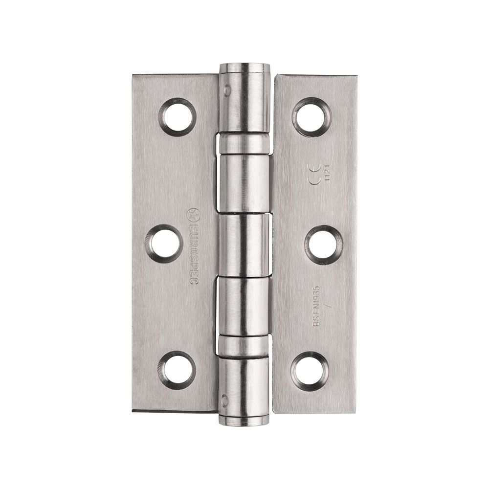 This is an image of a Eurospec - Grade 7 Ball Bearing Hinge - Satin Stainless Steel that is availble to order from T.H Wiggans Architectural Ironmongery in in Kendal.