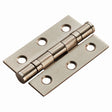This is an image of a Eurospec - Ball Bearing Hinge Non Grade - Satin Nickel Plated that is availble to order from T.H Wiggans Architectural Ironmongery in in Kendal.