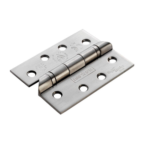 This is an image of a Eurospec - Enduro Grade 13 Ball Bearing Hospital Tip Hinge Square - Satin Stainl that is availble to order from T.H Wiggans Architectural Ironmongery in in Kendal.