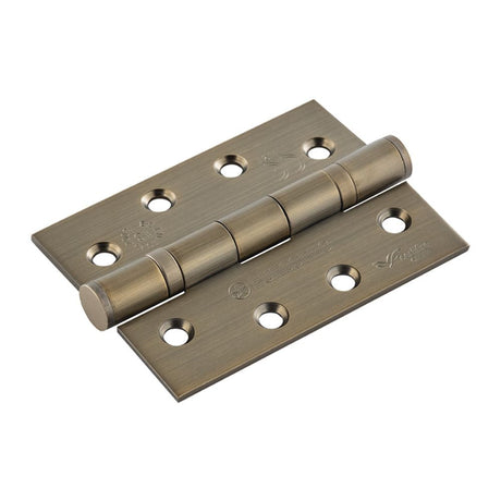This is an image of a Eurospec - Grade 13 Ball Bearing P Hinge Square - AB that is availble to order from T.H Wiggans Architectural Ironmongery in in Kendal.