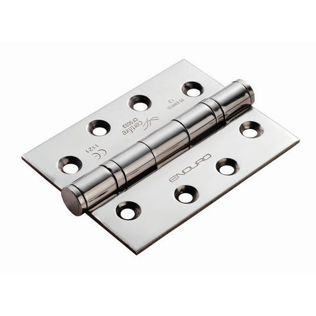This is an image of a Eurospec - Enduro Grade 13 Ball Bearing P Hinge (Pack of 3) - Bright Stainless S that is availble to order from T.H Wiggans Architectural Ironmongery in in Kendal.