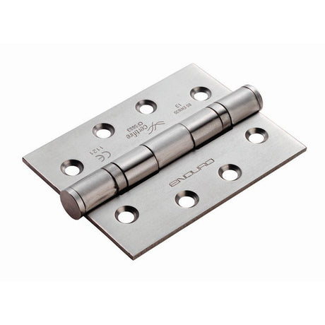 This is an image of a Eurospec - Enduro Grade 13 Ball Bearing P Hinge (Pack of 3) - Satin Stainless St that is availble to order from T.H Wiggans Architectural Ironmongery in in Kendal.
