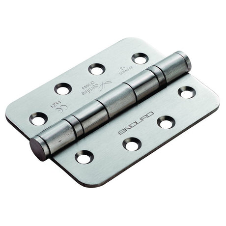 This is an image of a Eurospec - Enduro Grade 13 Ball Bearing P Hinge Radius - Satin Stainless Steel that is availble to order from T.H Wiggans Architectural Ironmongery in in Kendal.