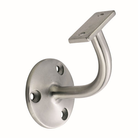 This is an image of a Eurospec - Handrail Bracket - Satin Stainless Steel that is availble to order from T.H Wiggans Architectural Ironmongery in Kendal in Kendal.