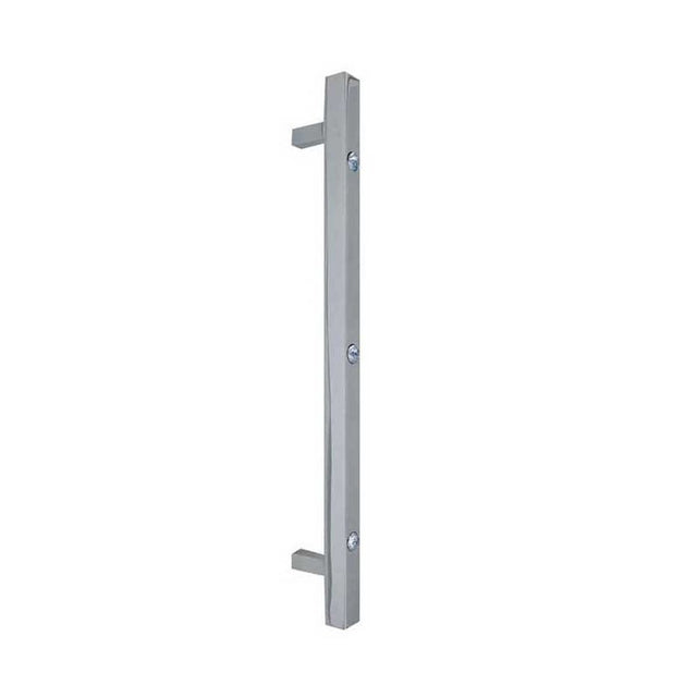 This is an image of a Frelan - Crystal Square Bar 210mm Cabinet Handle - Satin Chrome that is availble to order from T.H Wiggans Architectural Ironmongery in Kendal in Kendal.