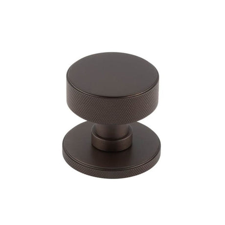 This is an image of Burlington - Dark Bronze Westbourne Knurled Mortice Door Knobs available to order from T.H Wiggans Architectural Ironmongery in Kendal, quick delivery and discounted prices.