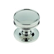 This is an image of a Burlington - Berkeley cupboard knob - Polished Nickel that is availble to order from T.H Wiggans Architectural Ironmongery in Kendal in Kendal.