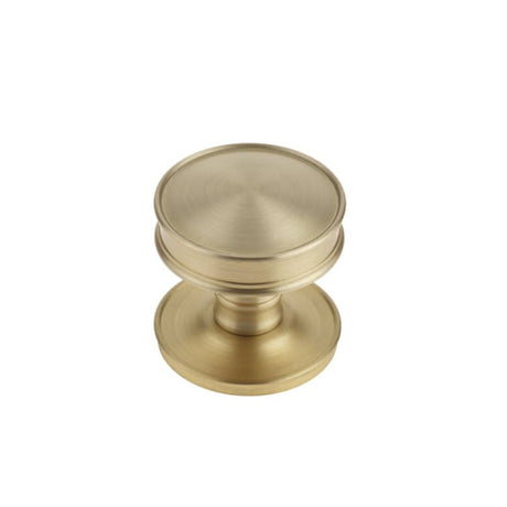This is an image of a Burlington - Berkeley cupboard knob - Satin Brass that is availble to order from T.H Wiggans Architectural Ironmongery in Kendal in Kendal.