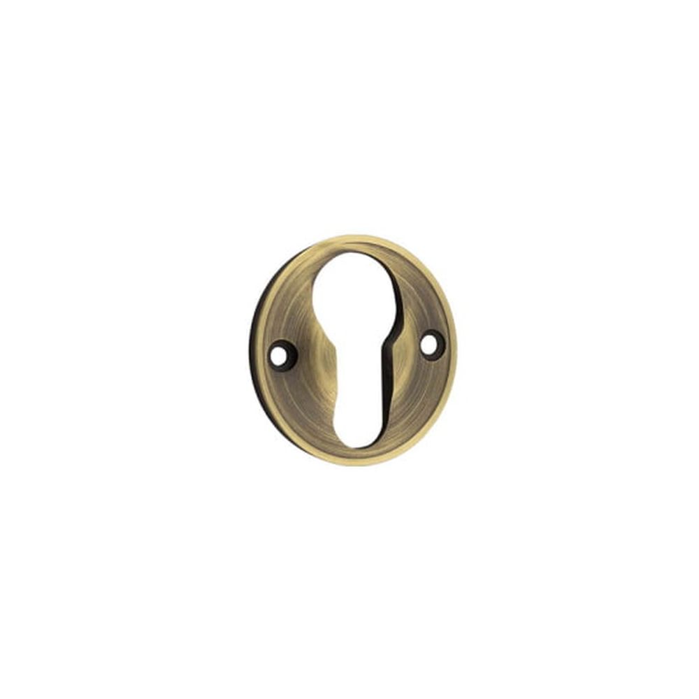 This is an image of Burlington - 40mm AB Euro keyway escutcheon available to order from T.H Wiggans Architectural Ironmongery in Kendal, quick delivery and discounted prices.