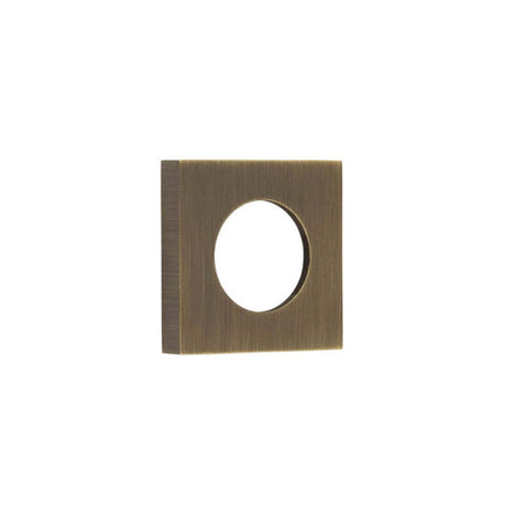 This is an image of Burlington - 52x52mm AB plain square outer rose for levers and t&r available to order from T.H Wiggans Architectural Ironmongery in Kendal, quick delivery and discounted prices.