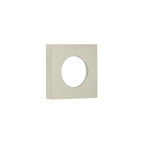 This is an image of Burlington - 52x52mm SN plain square outer rose for levers and t&r available to order from T.H Wiggans Architectural Ironmongery in Kendal, quick delivery and discounted prices.