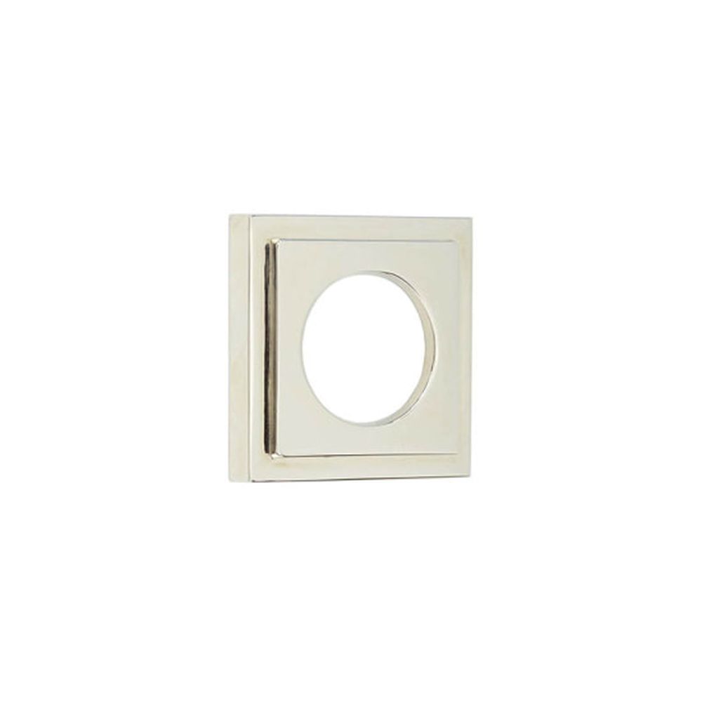 This is an image of Burlington - 52x52mm PN stepped square outer rose for levers and t&r available to order from T.H Wiggans Architectural Ironmongery in Kendal, quick delivery and discounted prices.