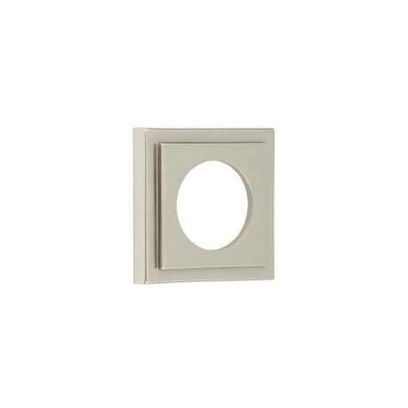This is an image of Burlington - 52x52mm SN stepped square outer rose for levers and t&r available to order from T.H Wiggans Architectural Ironmongery in Kendal, quick delivery and discounted prices.